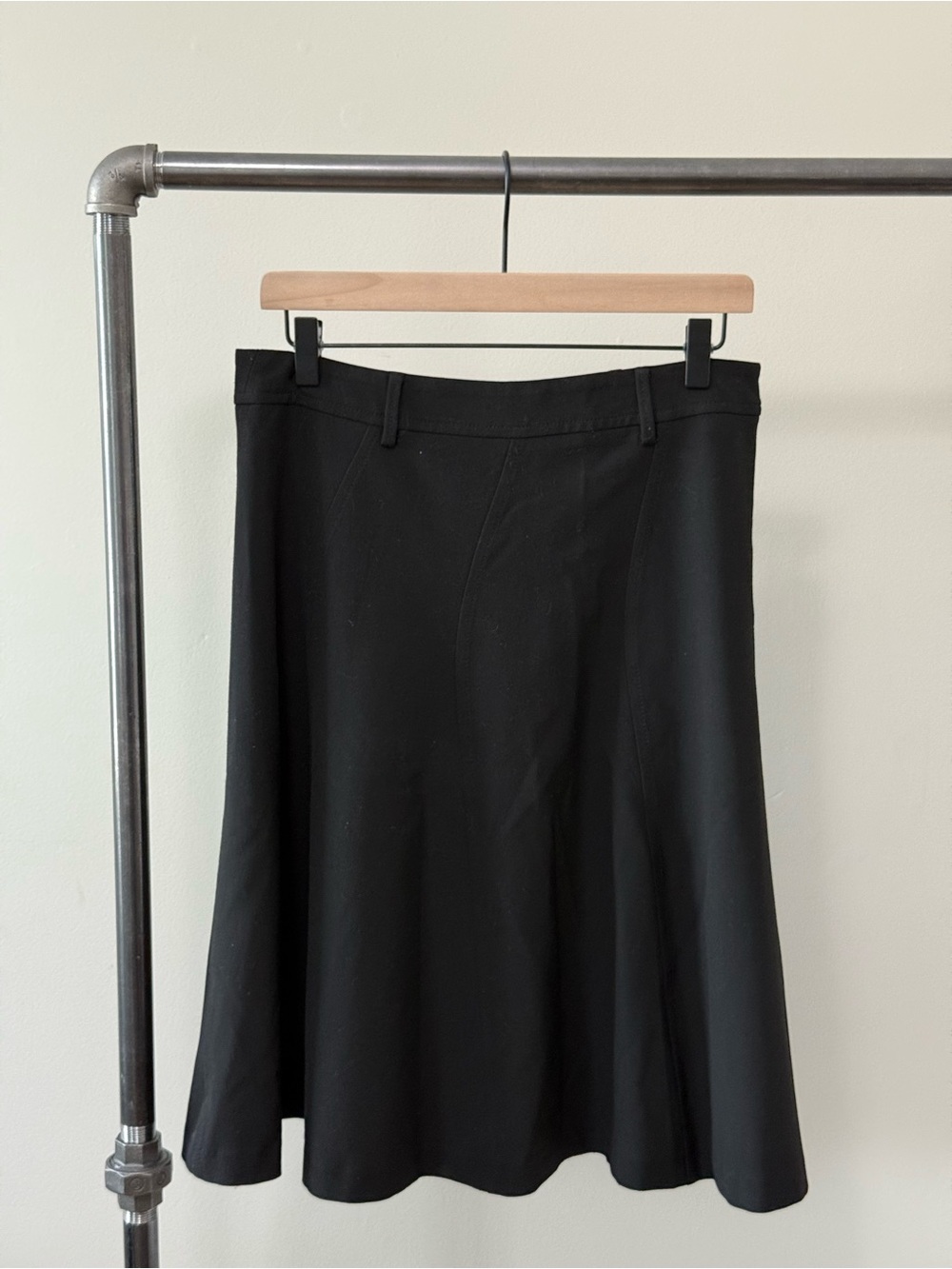 Vintage Esprit Black A-Line Skirt with Belt Loops